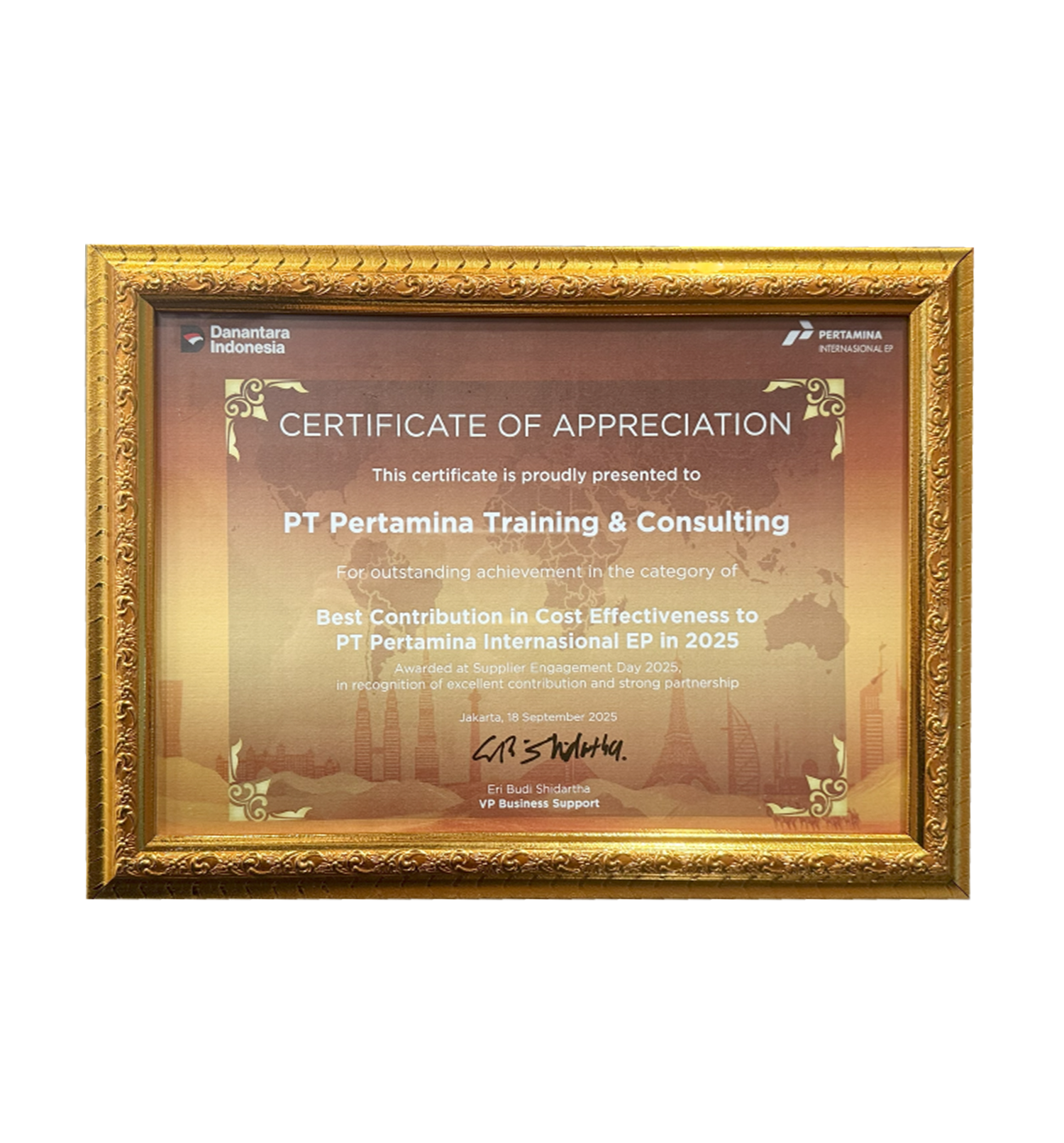 Best Contribution in Cost Effectiveness to PT Pertamina Internasional EP in 2025